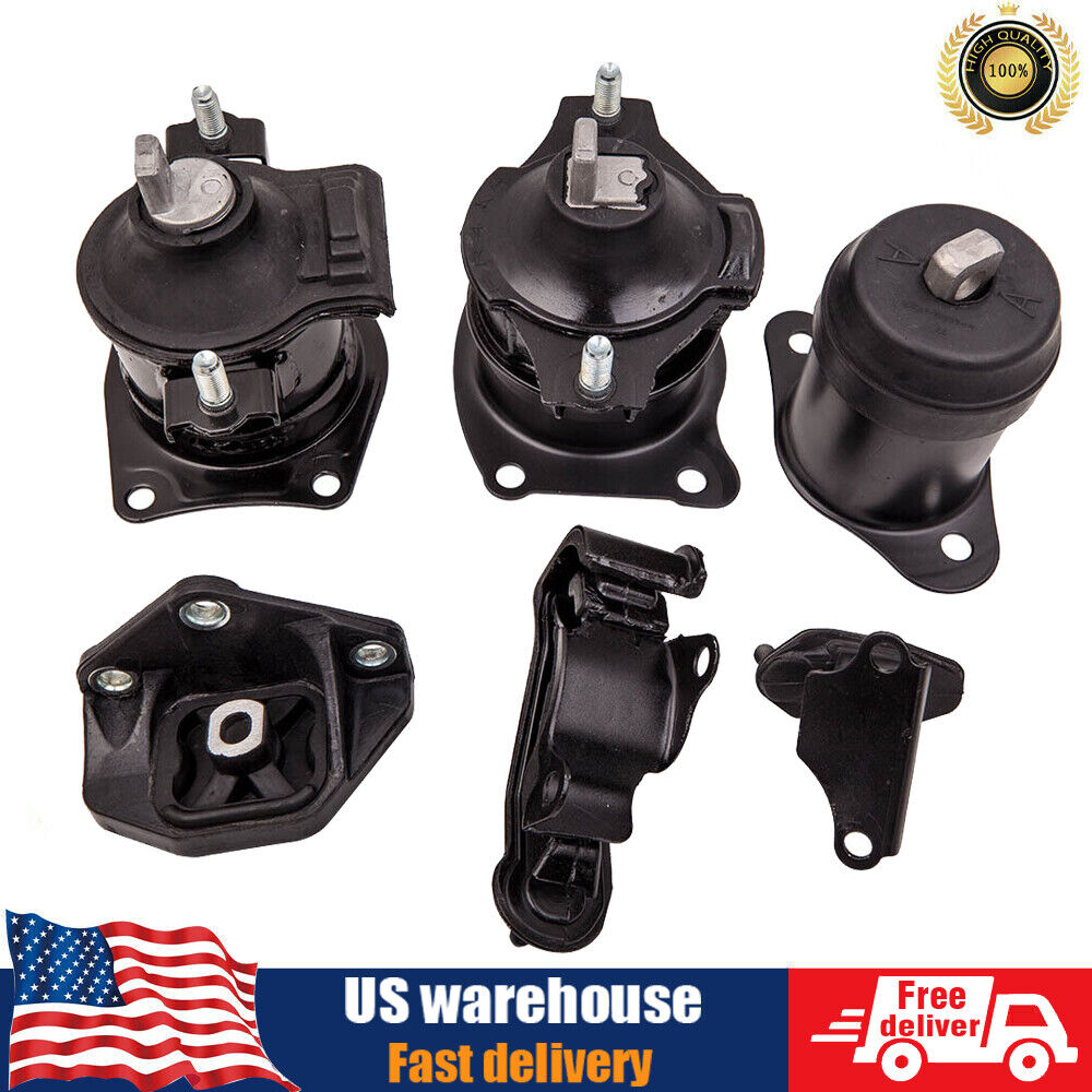 Engine Mount & Trans Mounts Set of 6 For Honda Accord 3.0L 2003-2007 Auto Trans