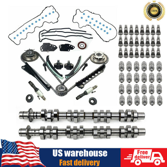 Camshafts Lifters Rocker Arms Timing Chain For 5.4L Triton 3V Ford F150 Lincoln