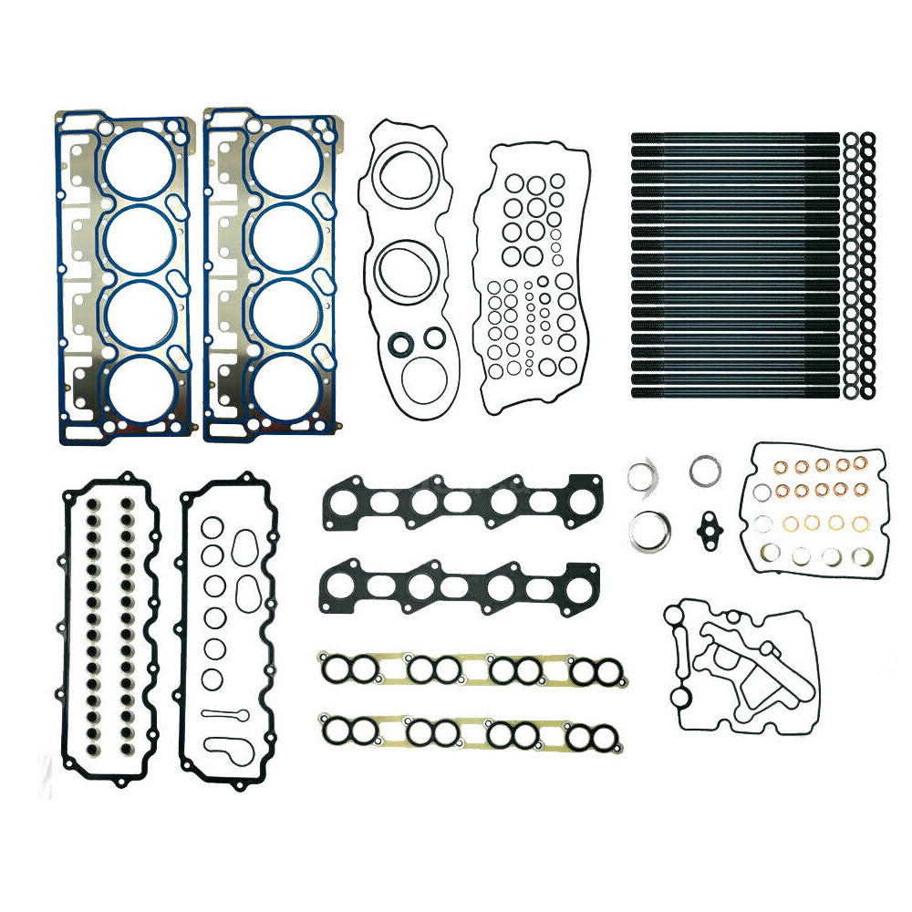 New HEAD GASKET 18mm CYLINDER HEAD STUD KIT For 03-07 Ford 6.0L V8 DIESEL