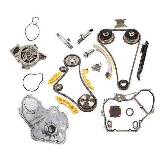 Fits Chevrolet GM 2.2L 2.4L Timing Chain Kit VCT Selenoid Actuator Gear Water Pump kit