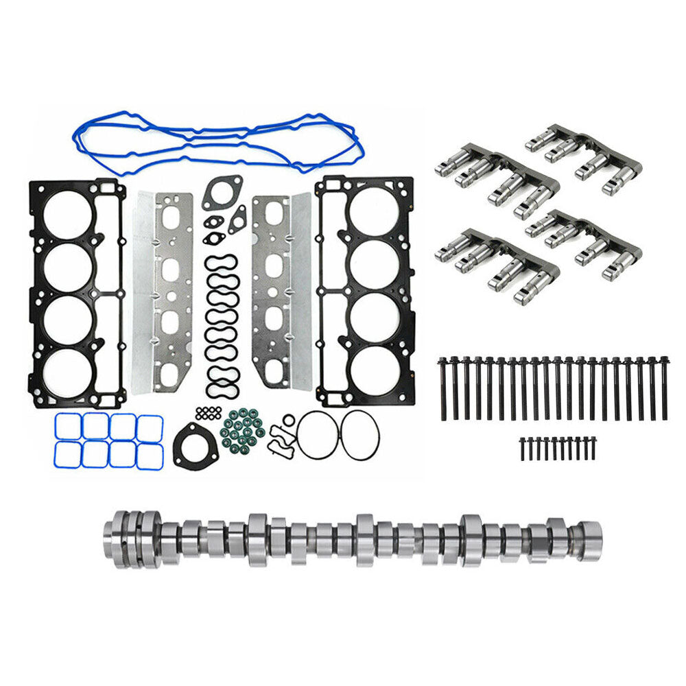 Steel Camshaft MDS Lifters Head Gaskets Bolts Cam Kit for Ram1500 hemi 5.7L 09-16