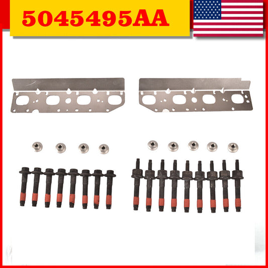 For 2009 - 2018 Dodge 5.7L EXHAUST MANIFOLD GASKET SET + BOLT, STUDS & NUTS