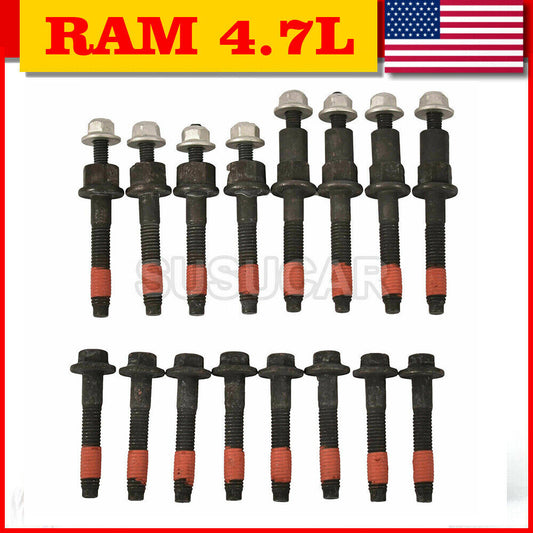 Manifold Stud Bolt Nut Kits Fit 1999 - 2009 Dodge Ram Chrysler Jeep 4.7L